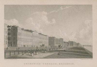 Vue générale de Brunswick Terrace à Brighton - William Westall